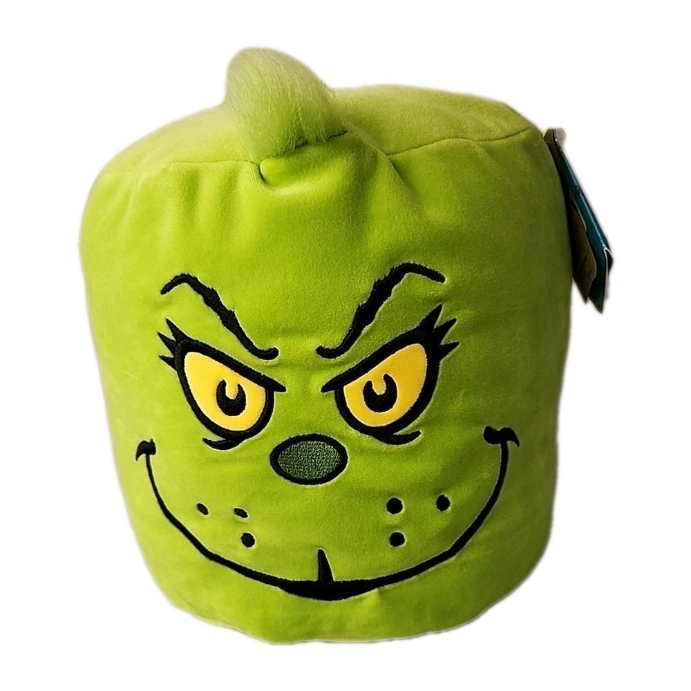 The Grinch Dr. Seuss Aurora 10" Squish Head Plush Mallow Christmas Fun Gift‎ NWT